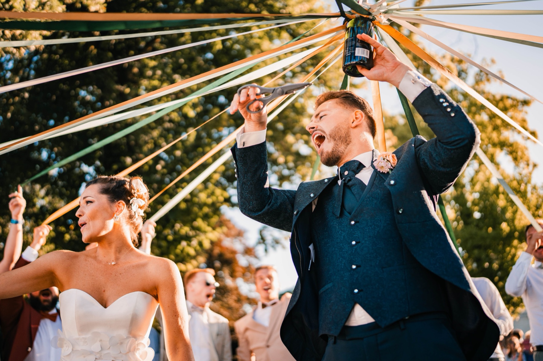 Photographe de mariage à Lille — sortie des mariés